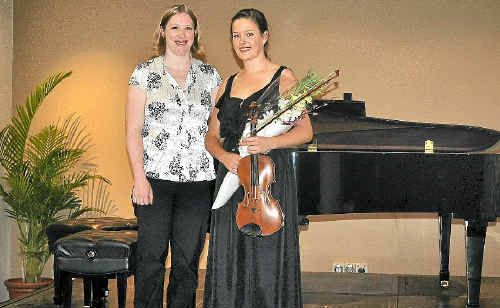 Edwina George (right) with accompanist Louisa Breen at the Australian Concerto and Vocal Competition. Edwina George (right) with accompanist Louisa Breen at the Australian Concerto and Vocal Competition.